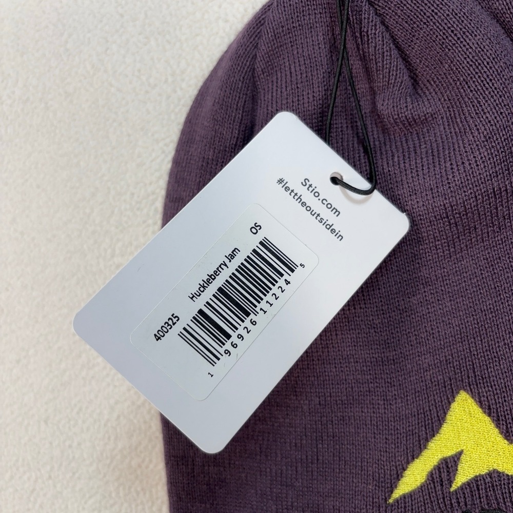 NEW‎ Stio Mizpah Beanie Men's One Size Huckleberry Jam Merino Wool Logo Hat NWT - Picture 7 of 10